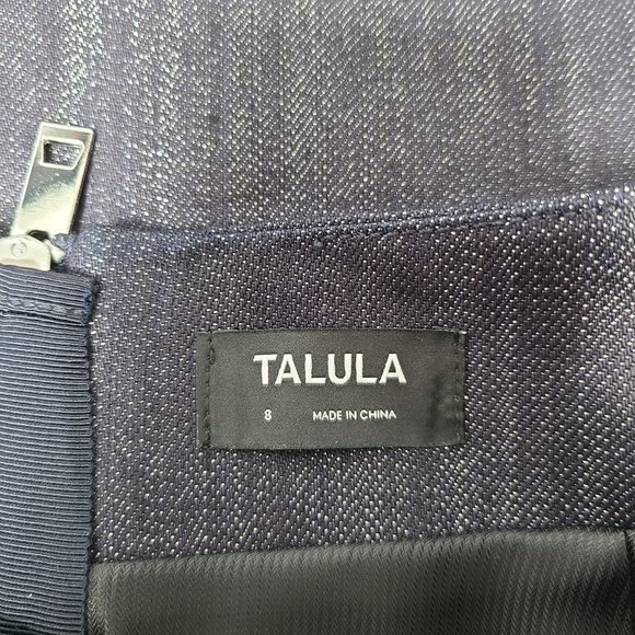 NWT TALULA ARITZIA Mini Skirt Shimmery Silver Indigo 8 - Picture 6 of 9